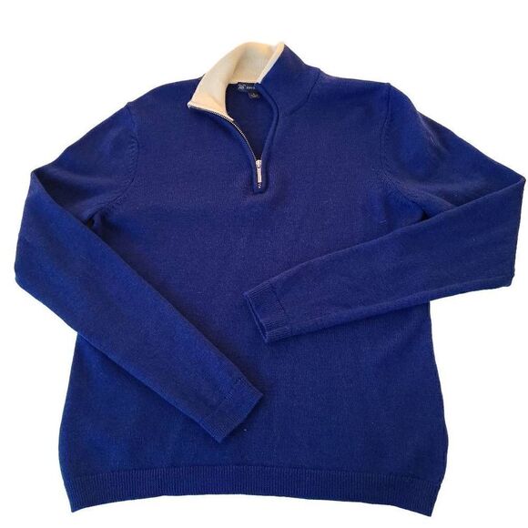 346 Brooks Brothers Royal Blue Merino Wool Sweater Size L - Picture 12 of 12